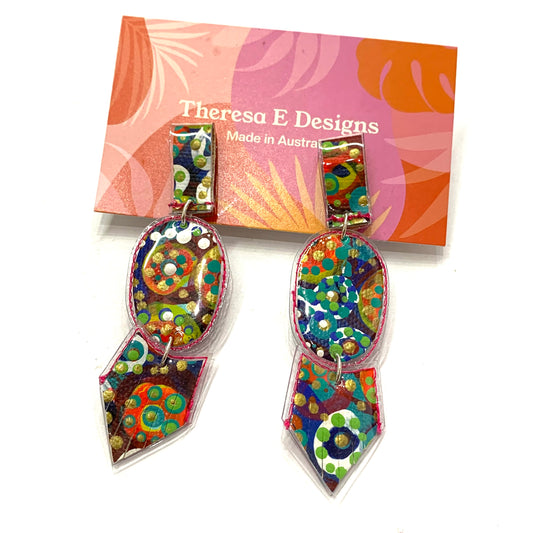 THERESA E DESIGNS- Statement Earrings- 3 Piece Arrow Loop Stud Top