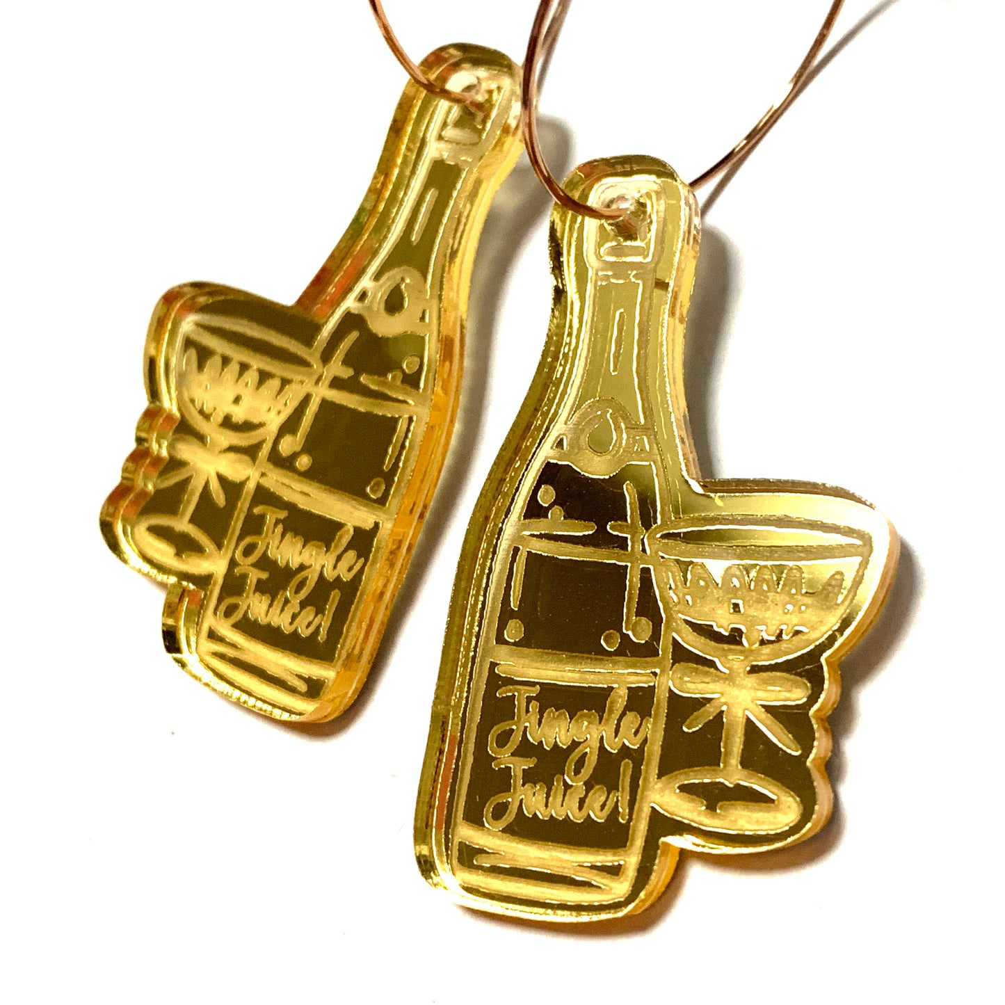 THIS BIRD HAS FLOWN - “JINGLE JUICE” CHRISTMAS HOOP DANGLES