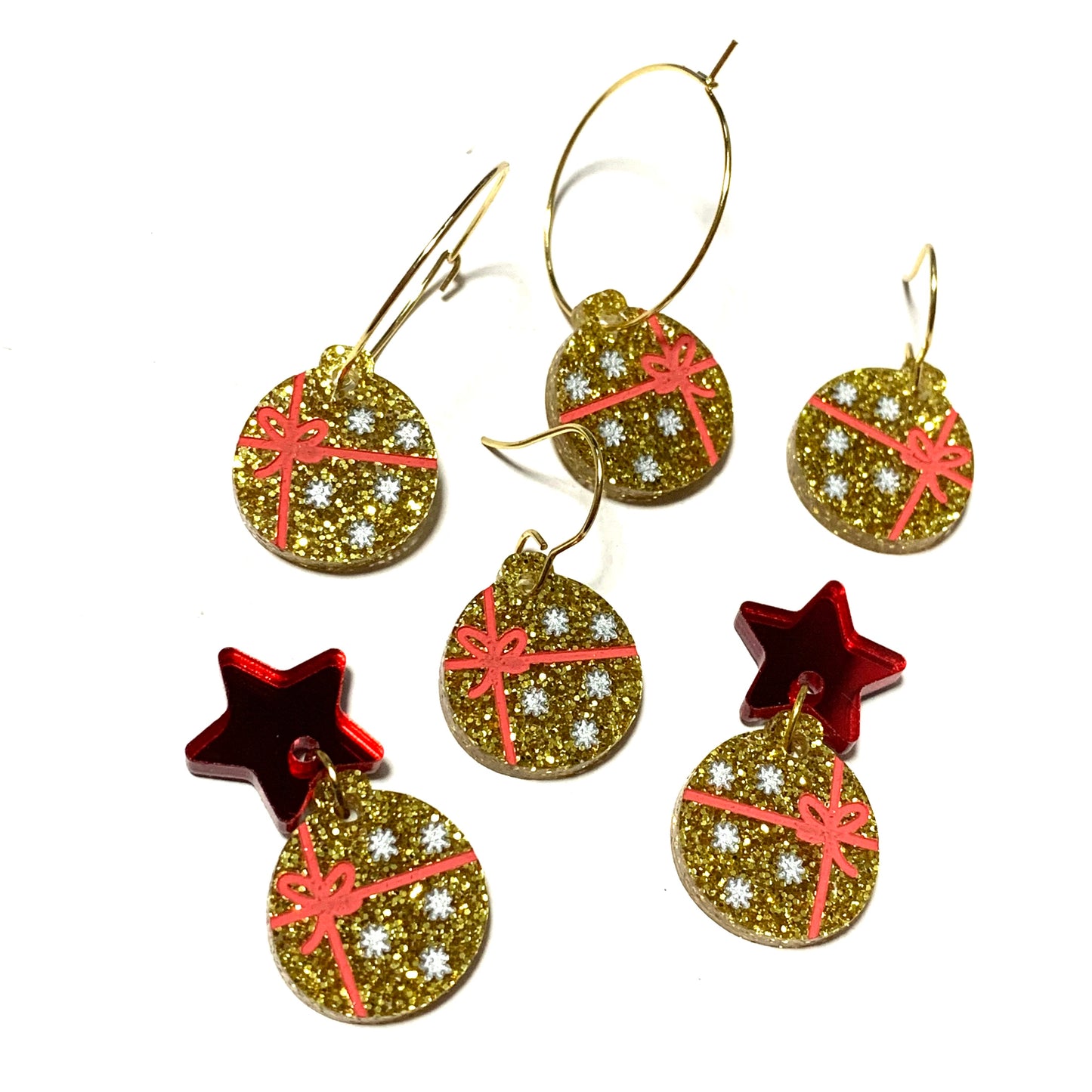 MAKIN' WHOOPEE - “Little Gold Bauble” CHRISTMAS HOOK DANGLES