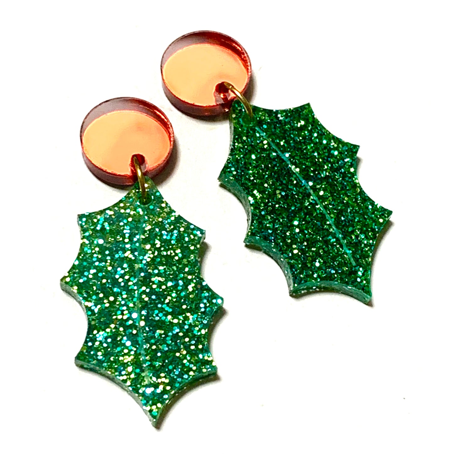 MAKIN' WHOOPEE - “Holly” CHRISTMAS SMALL STUD DANGLES