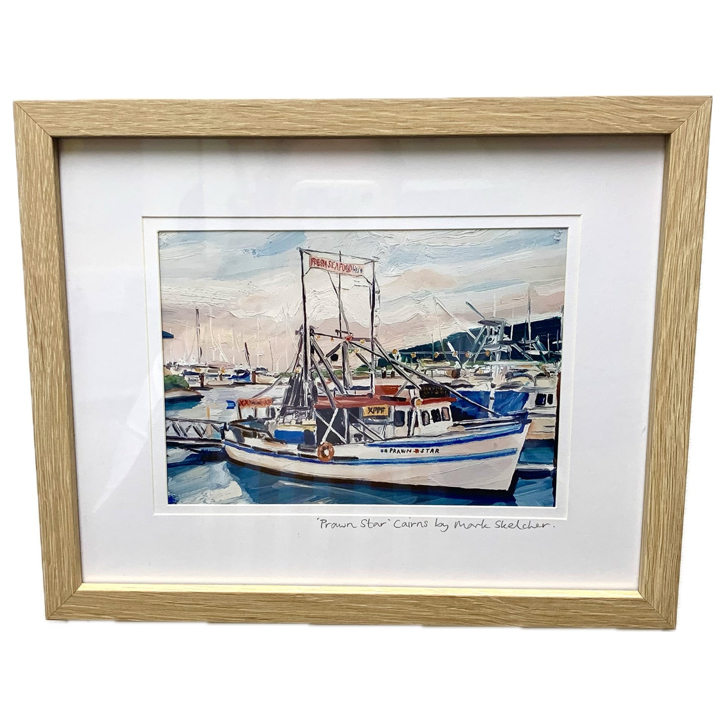 Mark Skelcher Artist - "Prawn Star, Cairns"- Framed Artist Print