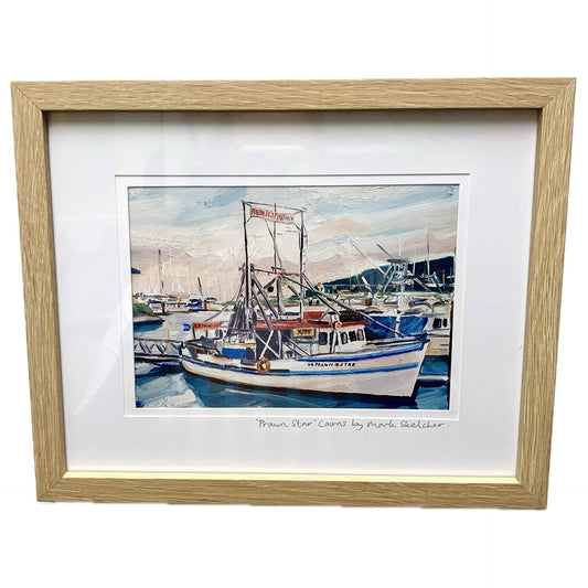 Mark Skelcher Artist - "Prawn Star, Cairns"- Framed Artist Print