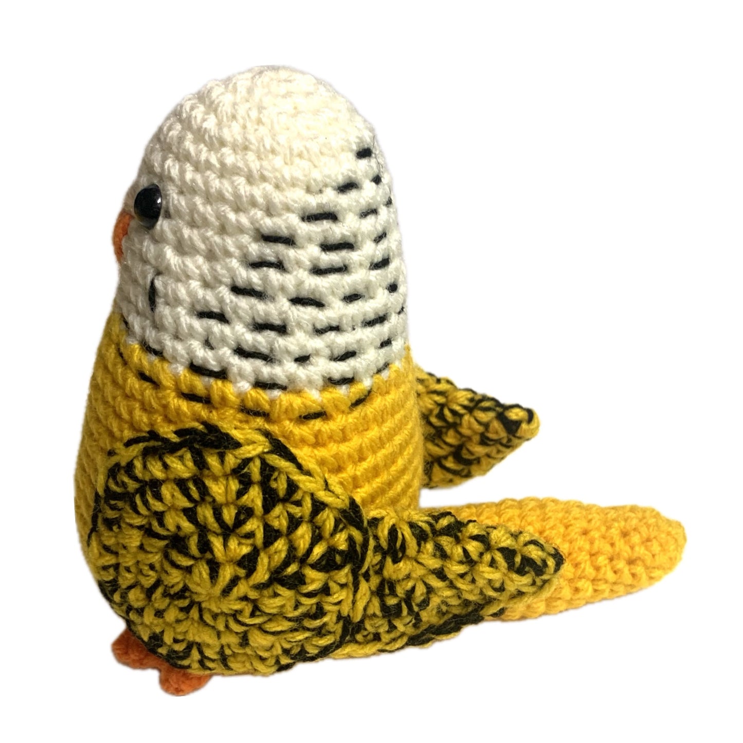 BEAKNITS- DARK YELLOW CROCHETED BUDGIE