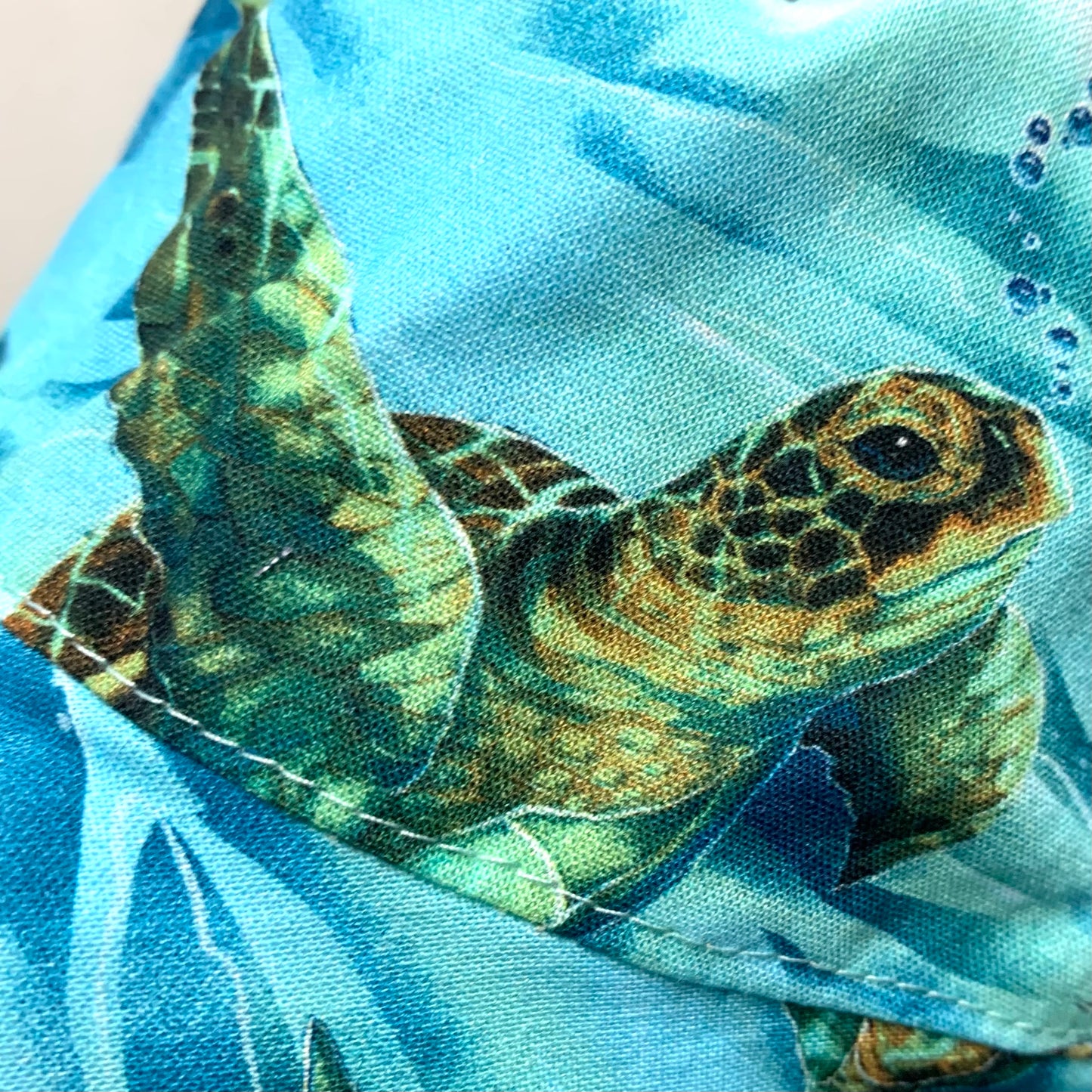 Teacups n Quilts- Turtles & Fish Fabric Hat - Kids Size Large