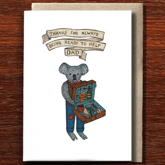 The Nonsense Maker- Koala Dad - Fathers Day Card