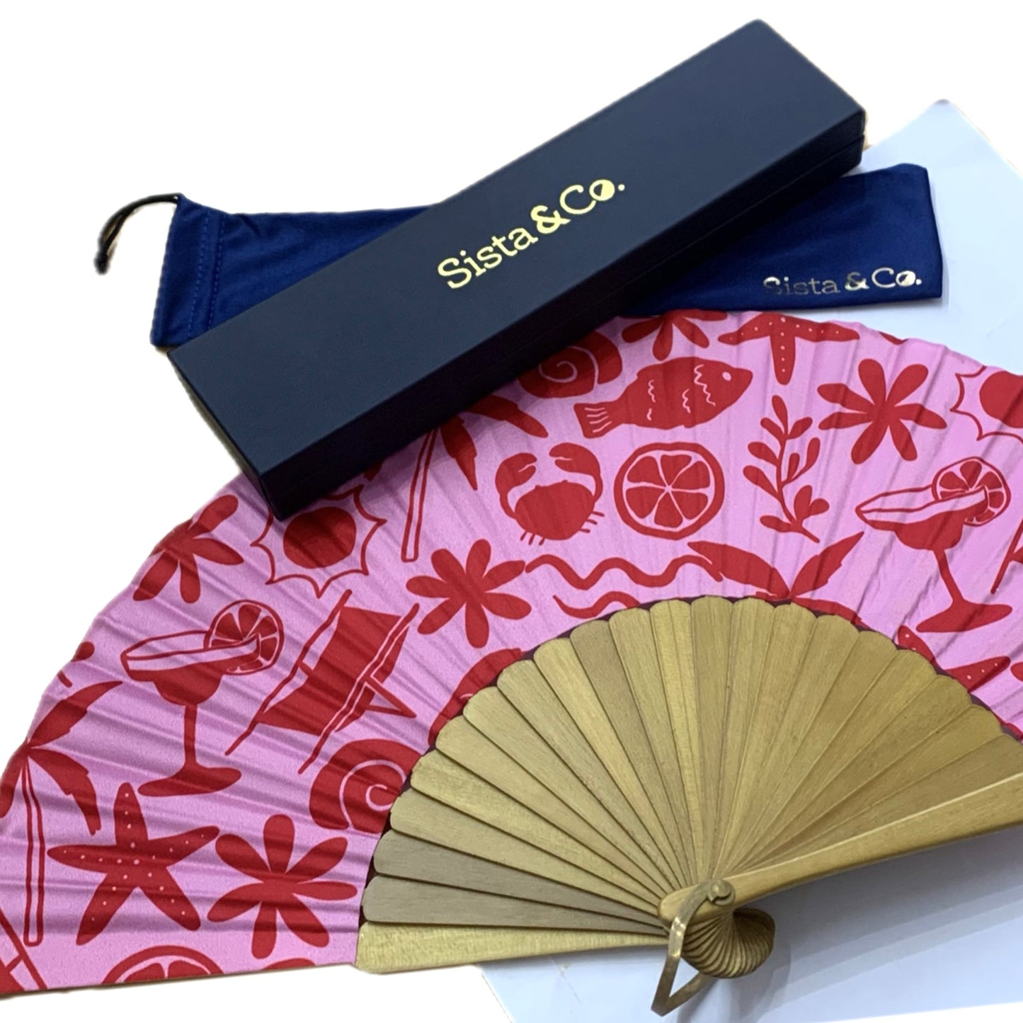 SISTA & CO. - BESPOKE HAND FANS - Holiday Vibes