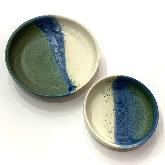 EARTH BY HAND- Set of 2 Tapas/Trinket Dishes- #1