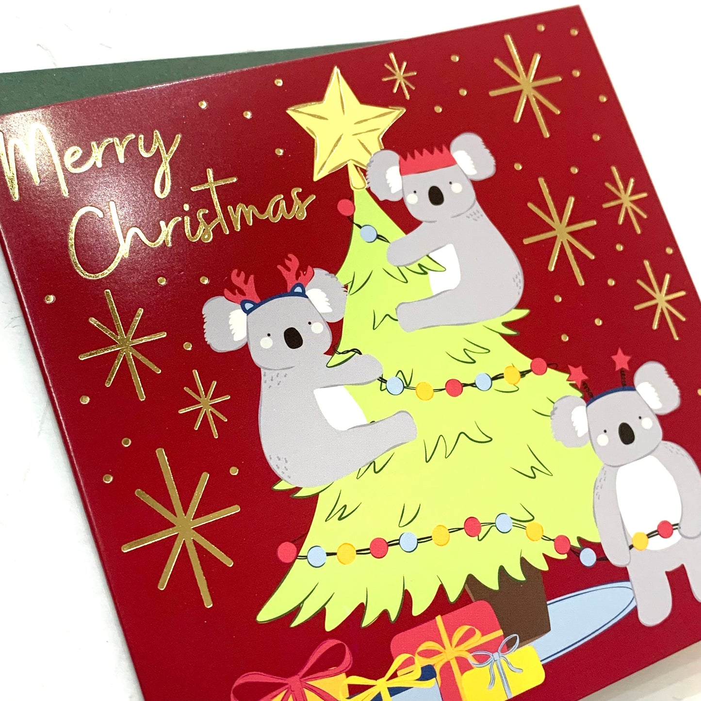 CANDLEBARK CREATIONS - "Koalas" Australiana Christmas- Single Card