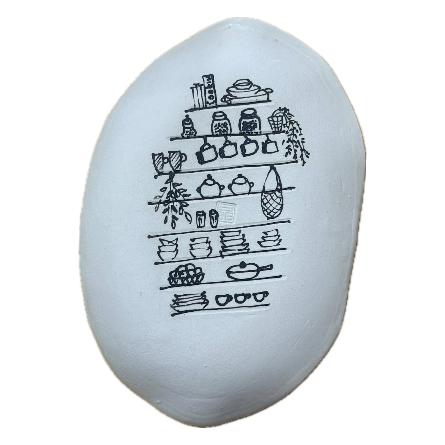 BELOVED POTTERY - Drawing Plate - Bike Coffee