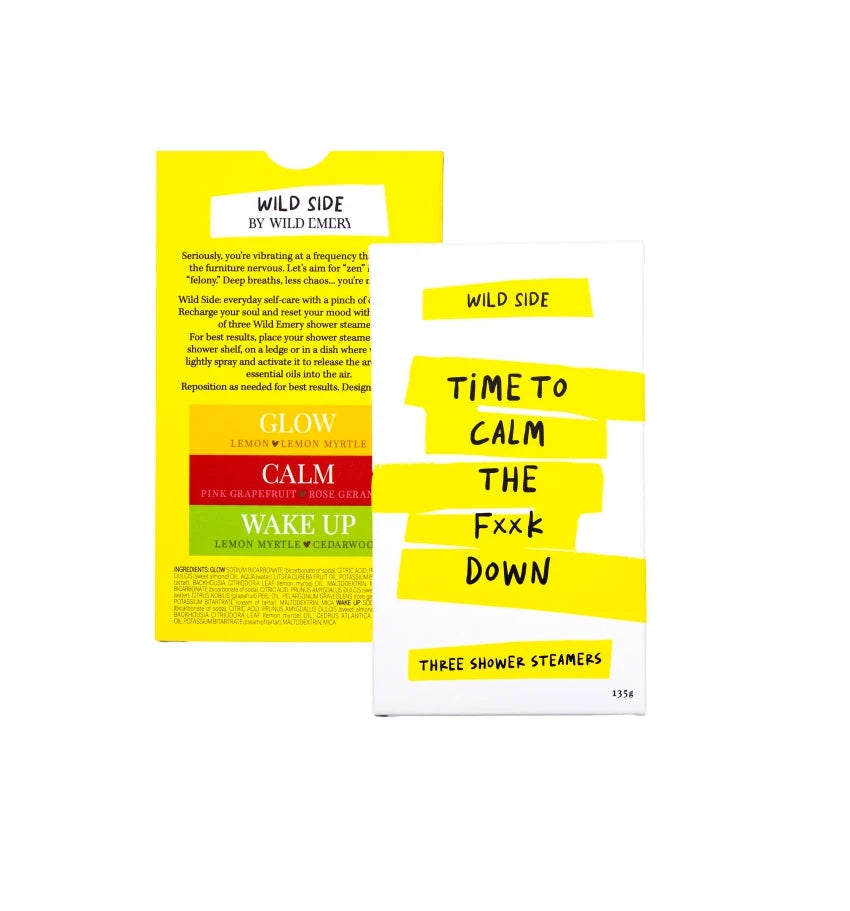 WILD EMERY - Time To Calm The F*ck Down - Shower Steamer 3 Pack