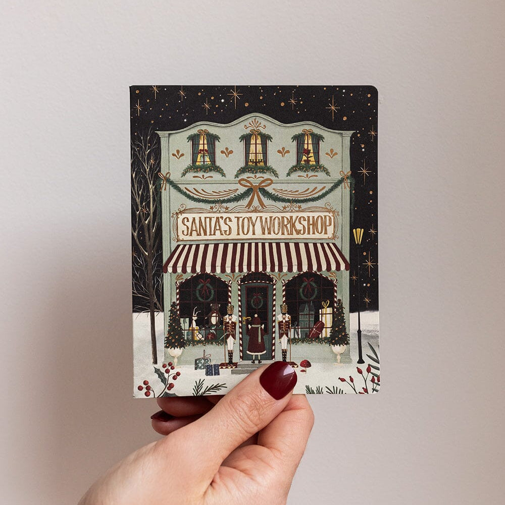 BESPOKE LETTERPRESS - "Santa's Toy Workshop"- Foiled Christmas Card