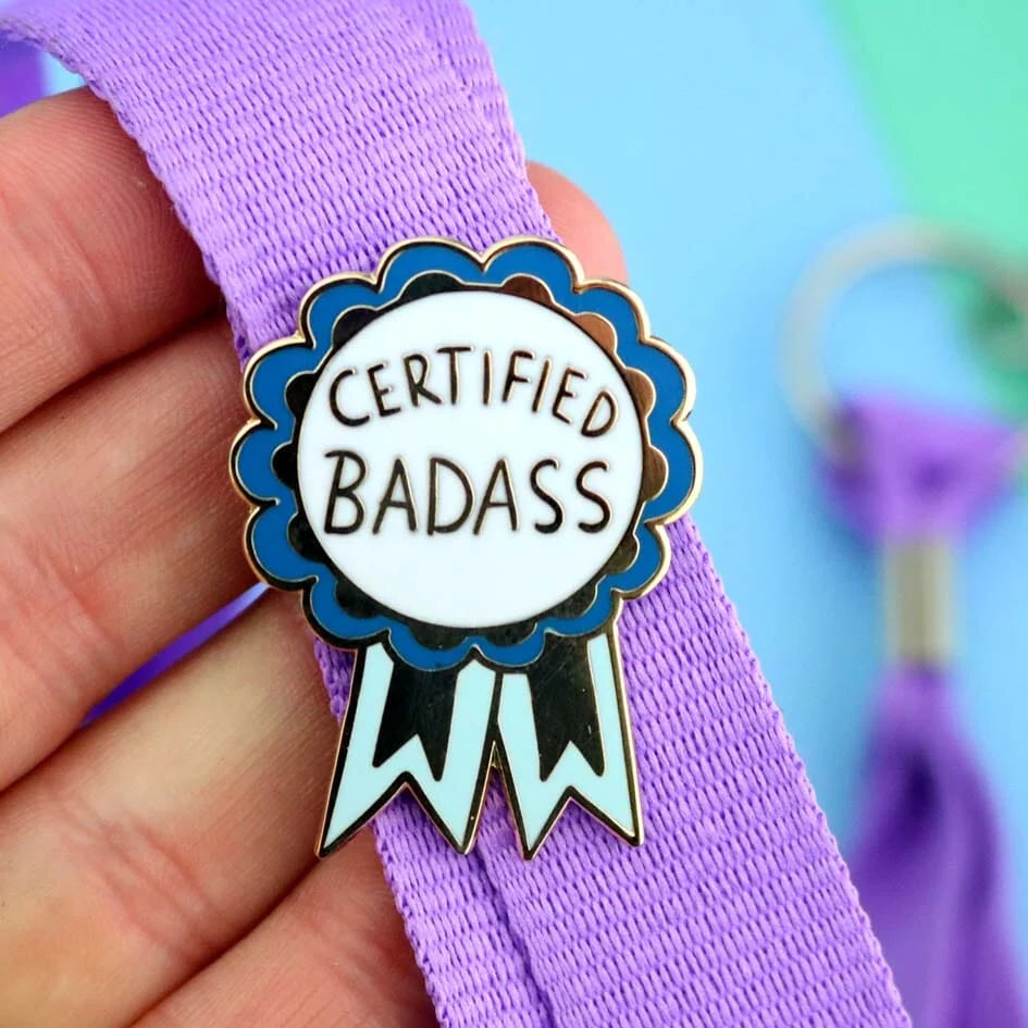JUBLY-UMPH - "Certified Badass" - Lapel Pin