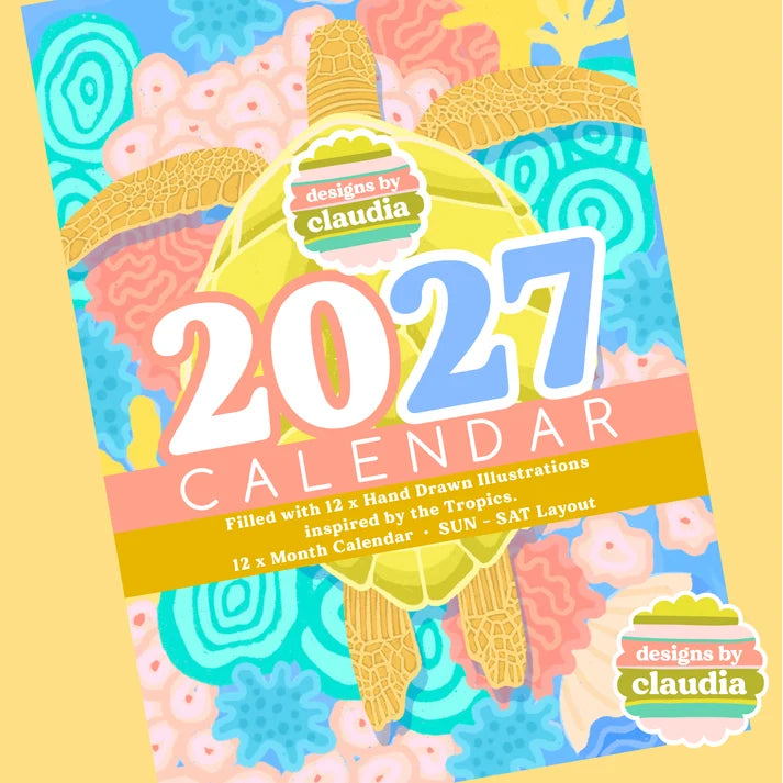 DESIGNS BY CLAUDIA - 2027 A3 WALL CALENDAR