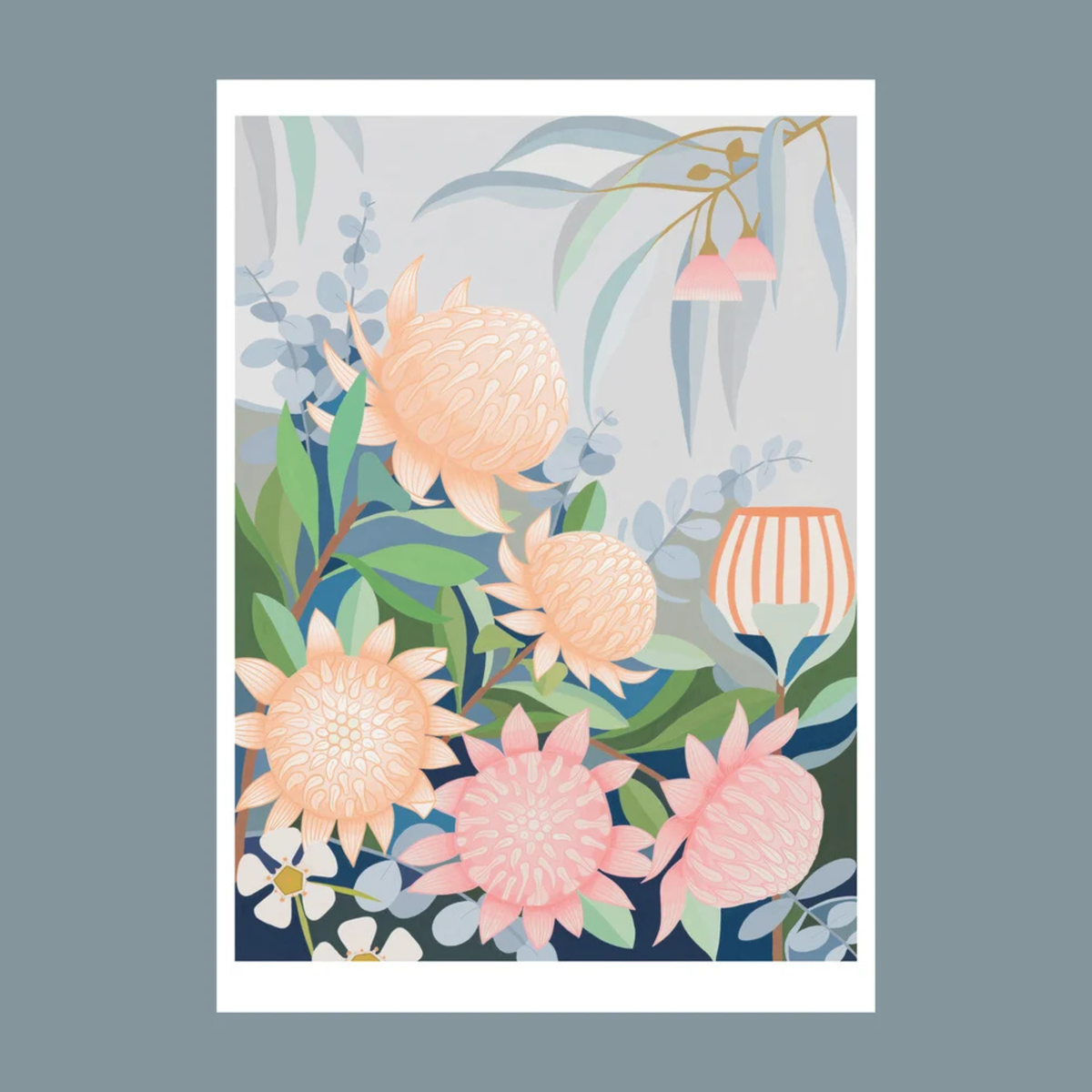 CLAIRE ISHINO- MEDIUM LIMITED EDITION A4 PRINTS- "Waratah in the Wind"