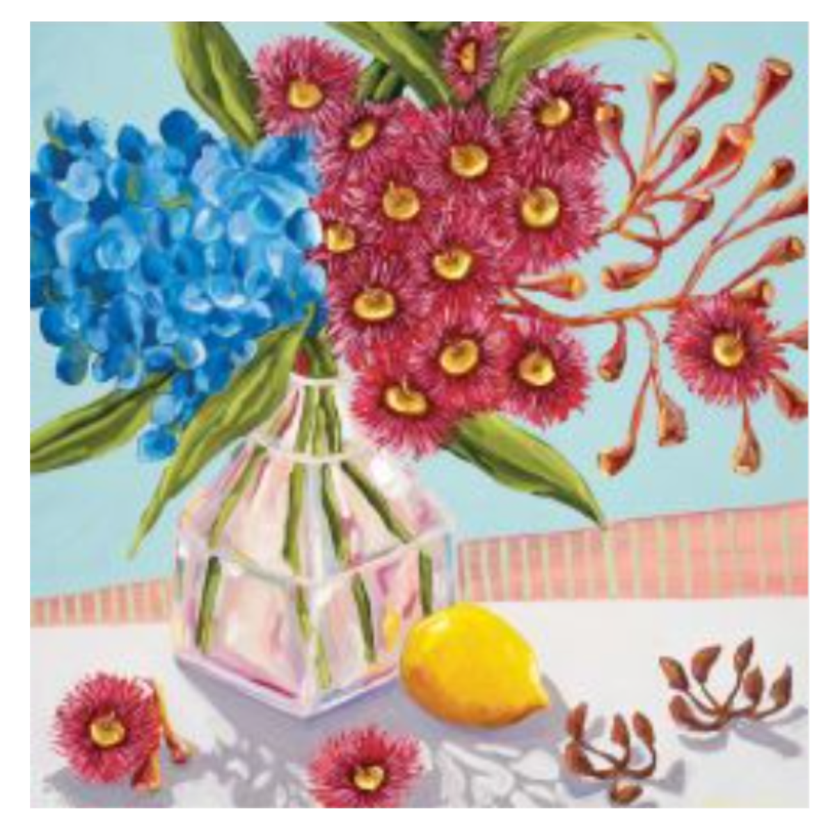 NUOVO - "Hydrangeas & Gum Blossoms" by Kate Quinn - GREETING CARD