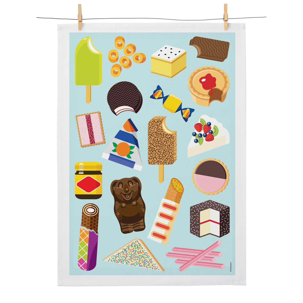 WILSON PAYNE - AUSSIE SNACKS TEA TOWEL
