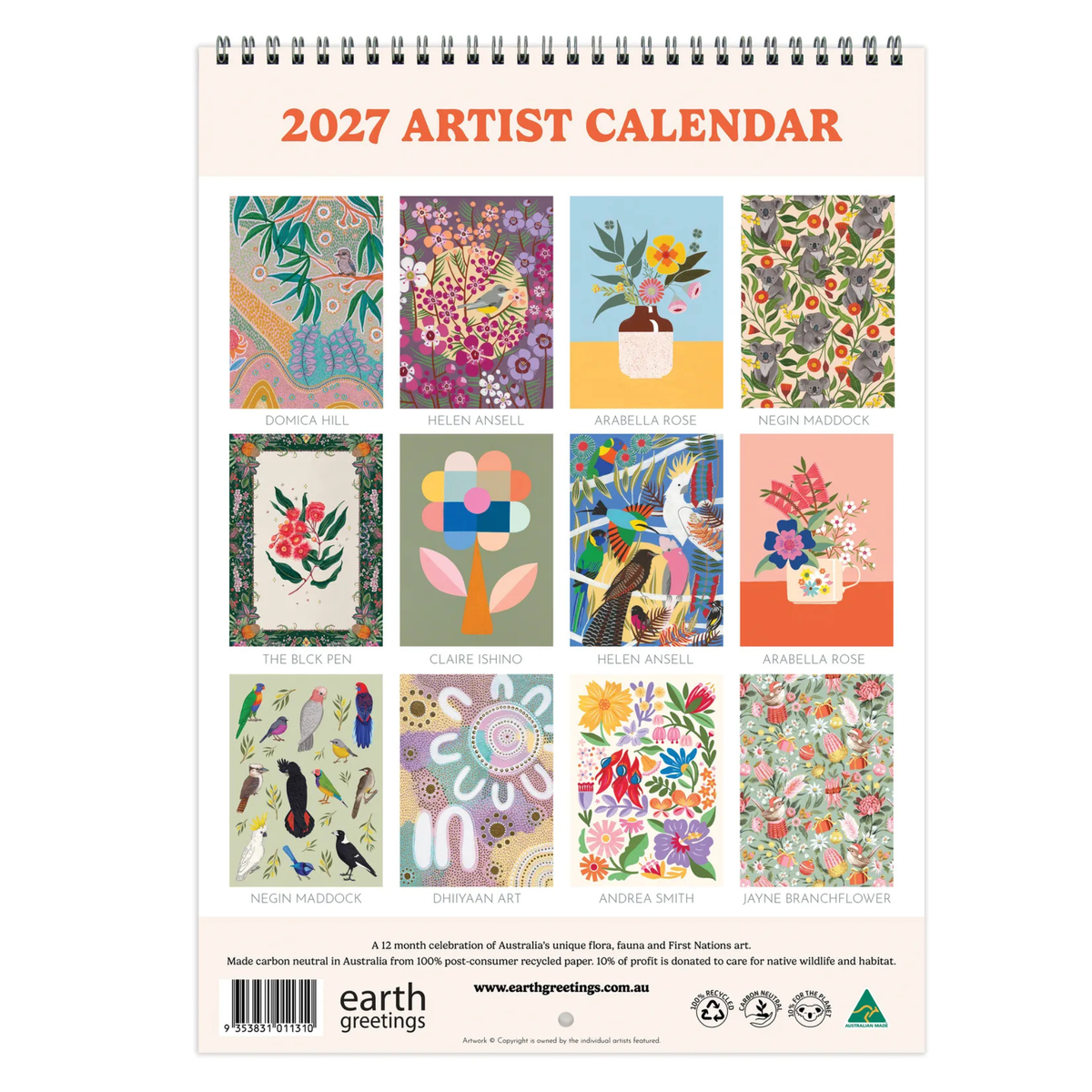 EARTH GREETINGS - 2026 CALENDAR
