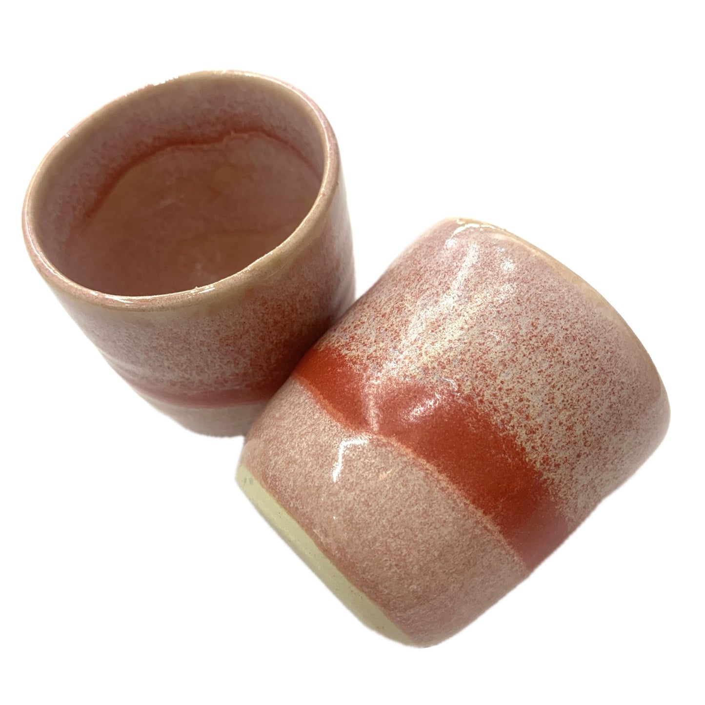 EARTH BY HAND- Espresso/Piccolo Cups- Pink/Red