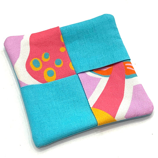 MAKIN' WHOOPEE- SINGLE WINE GLASS SLIPPER/COASTERS- Mushies & Blue