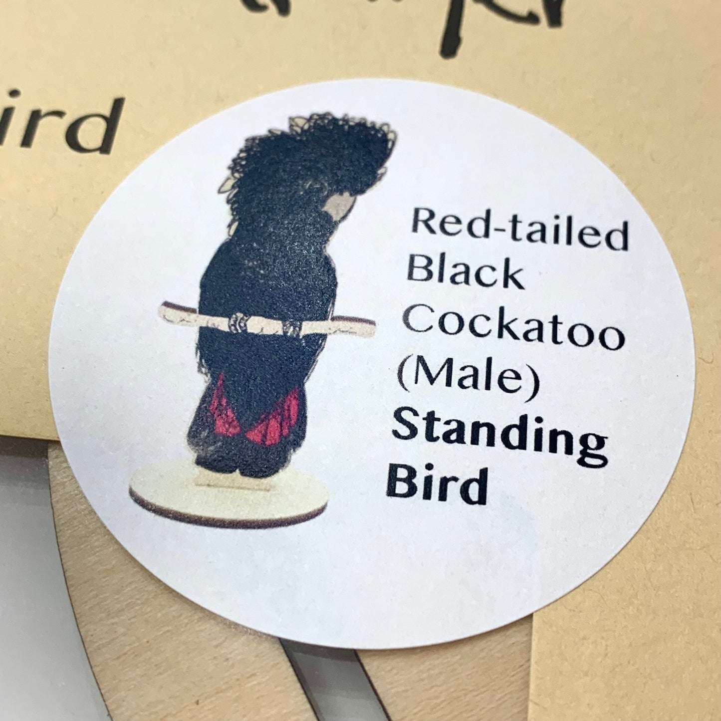 BRIDGET FARMER PRINTMAKER- Standing Black Cockatoo- Male