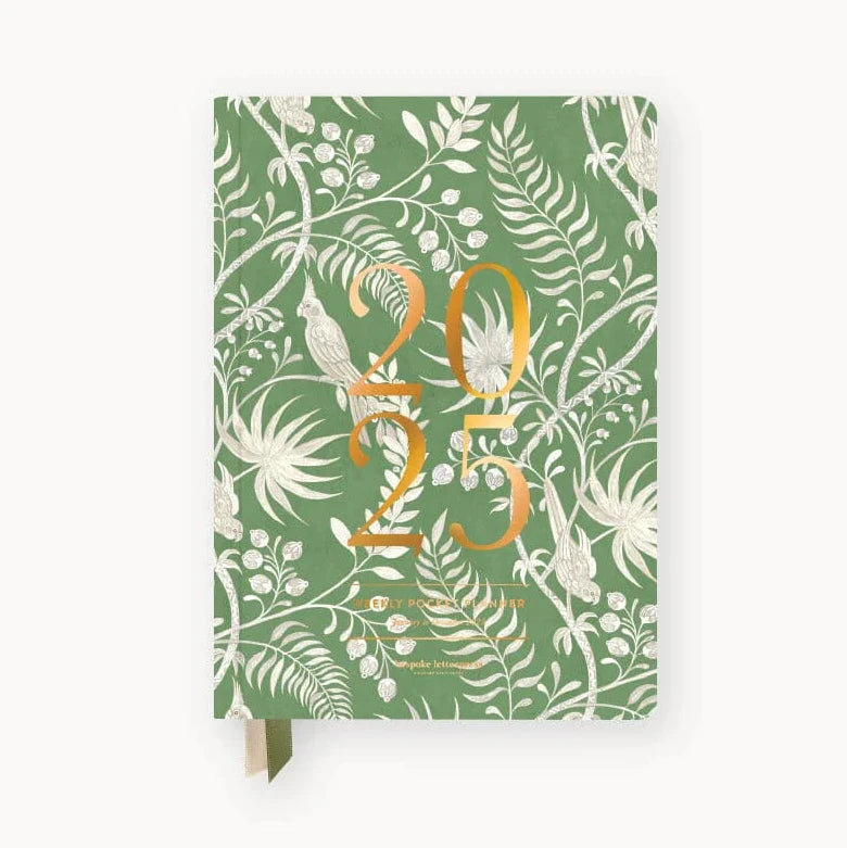 BESPOKE LETTERPRESS - 2025 Pocket Planner - Jardin Tropical