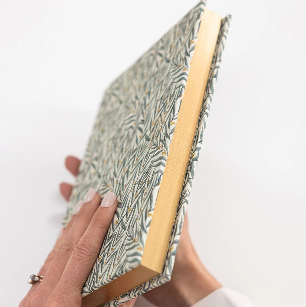 BESPOKE LETTERPRESS - 2027 Desktop Linen Bound Planner - Golden Wattle