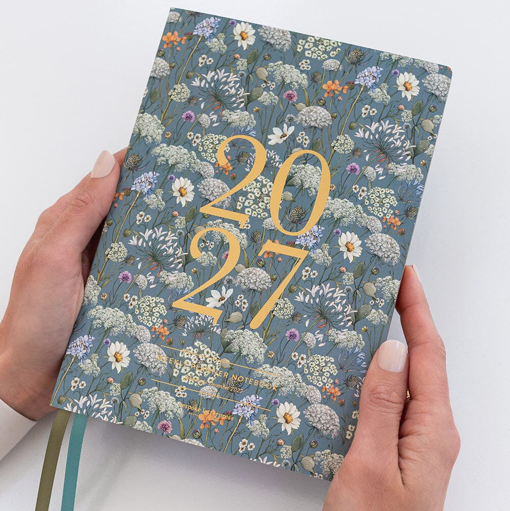 BESPOKE LETTERPRESS - 2027 Weekly Planner Notebook - Willowmere