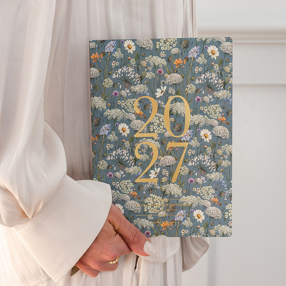 BESPOKE LETTERPRESS - 2027 Weekly Planner Notebook - Willowmere