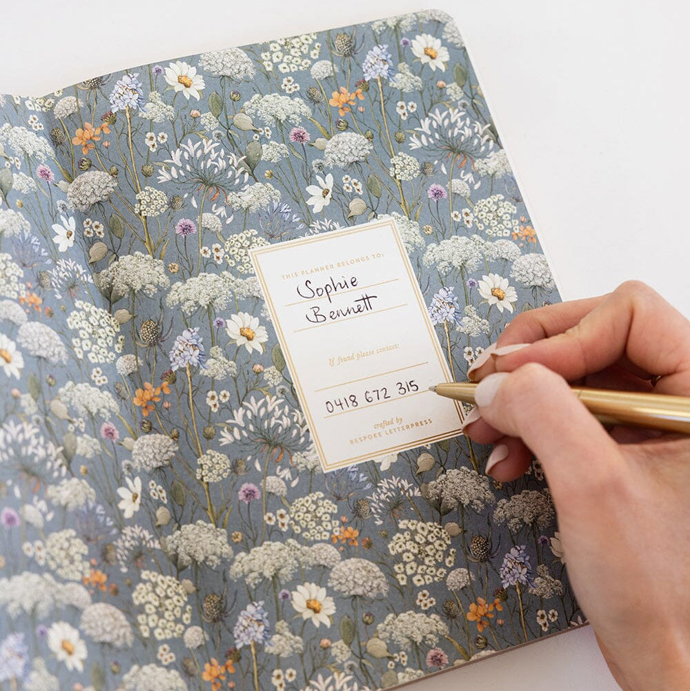 BESPOKE LETTERPRESS - 2027 Weekly Planner Notebook - Willowmere
