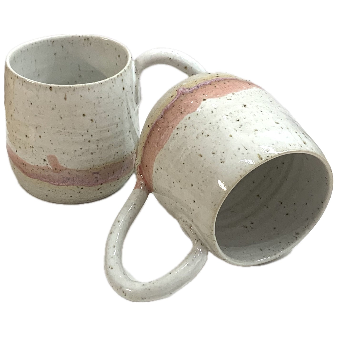 EARTH BY HAND- Pink & White Glazed Mugs