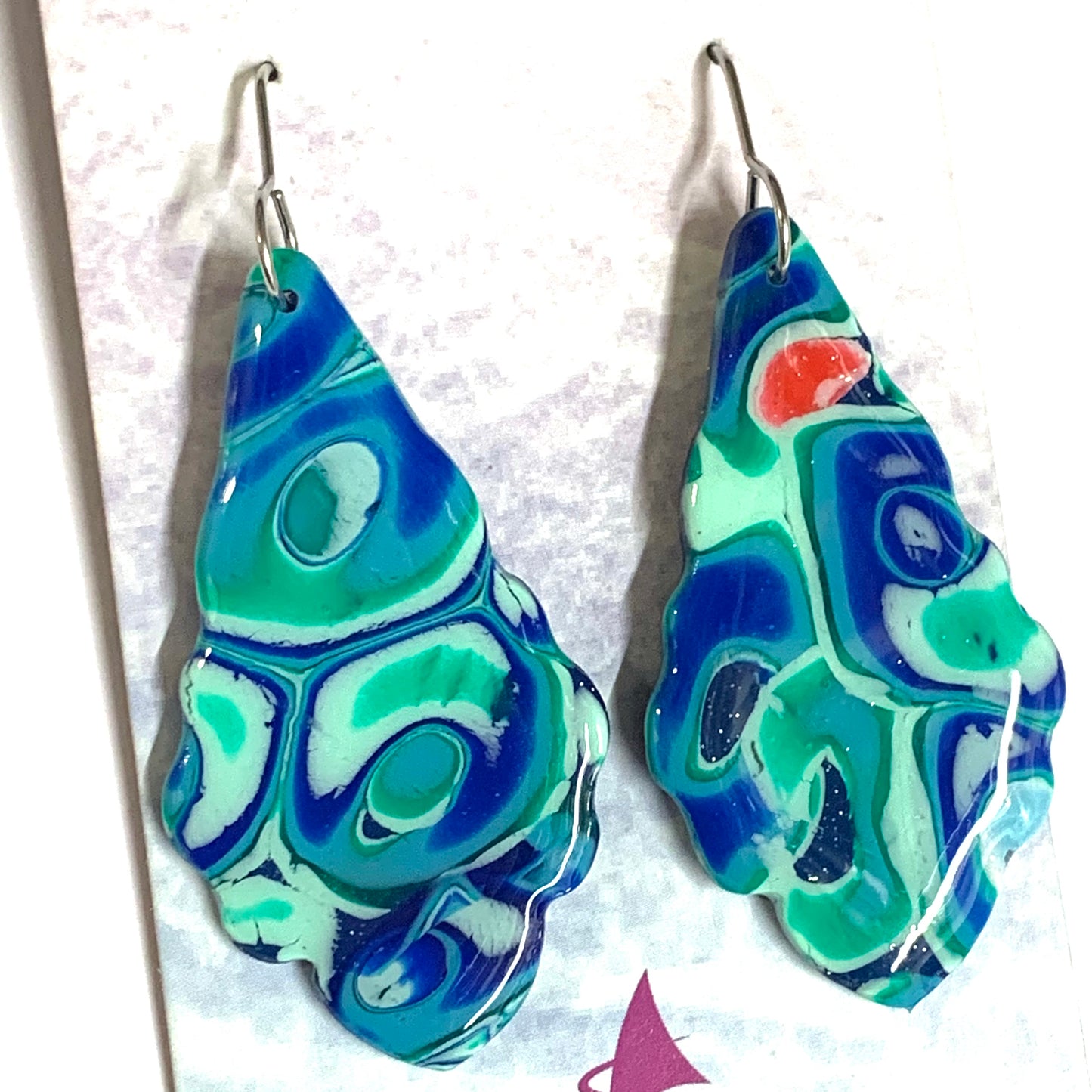 Sailvie Creations - Ocean Scalloped Hook Dangle Earrings