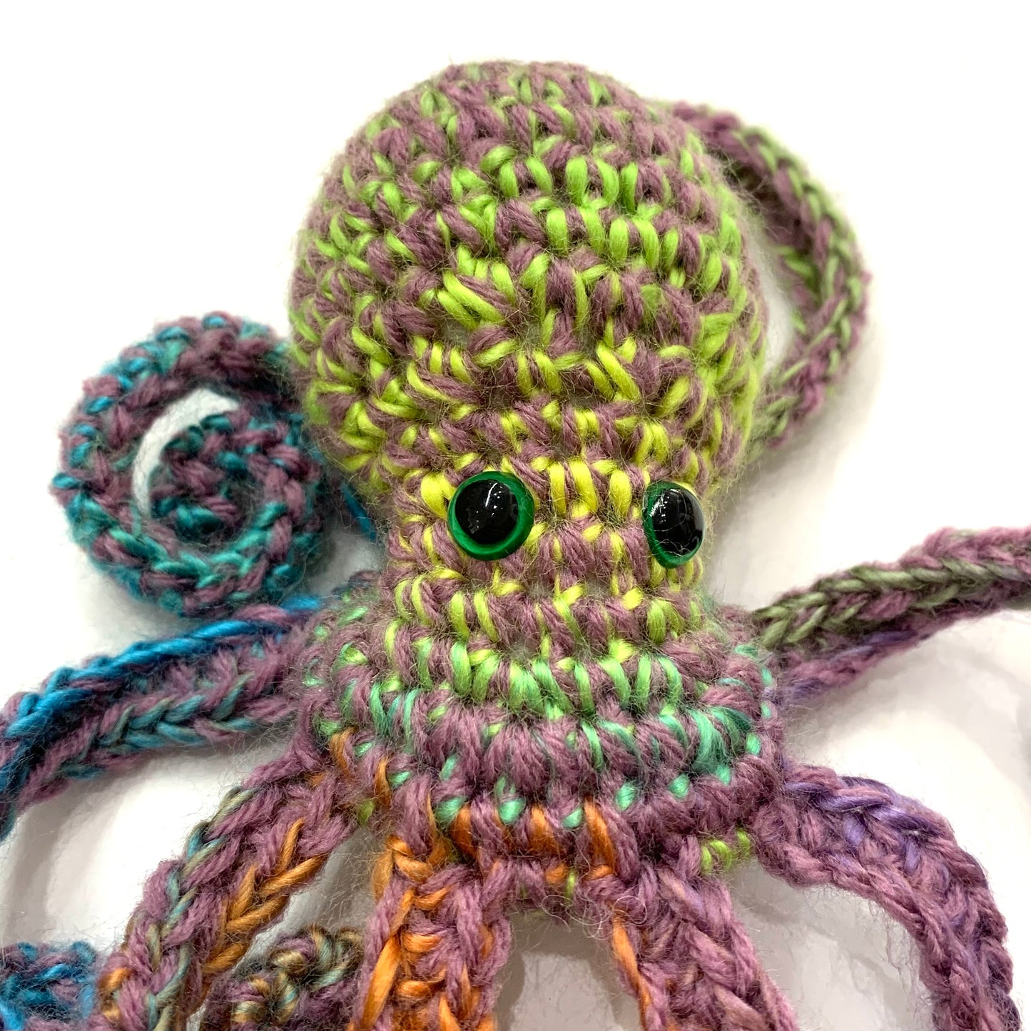 BEAKNITS-  Multicoloured #4- CROCHETED OCTOPUS- Purples