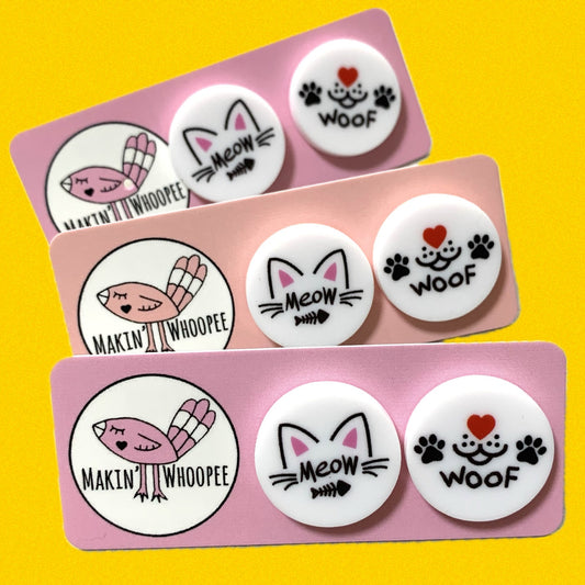 MAKIN' WHOOPEE - Fur Friends- "Cats and Dogs" Studs