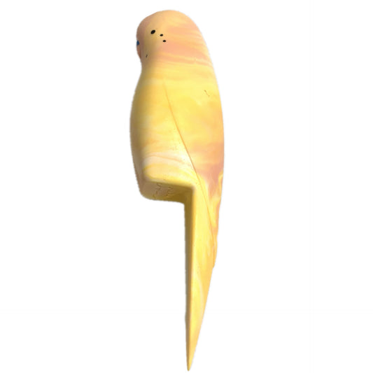 PETE CROMER - RESIN BUDGERIGAR #3- Just Peachy Swirl
