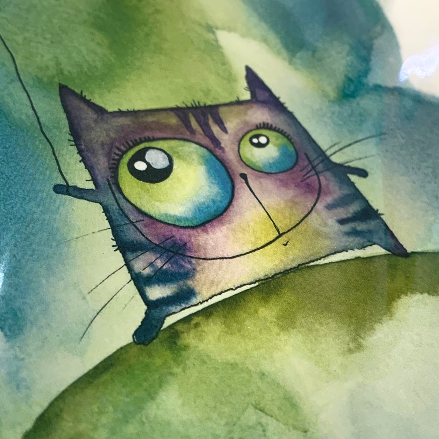 DONNA K CREATIONS- A4 ART PRINTS- Cat Balloon