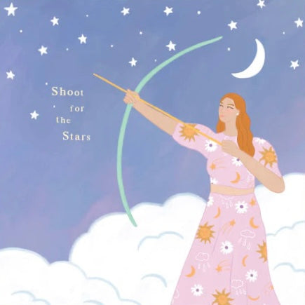 CONSTANZA ILLUSTRATES- "Shoot For the Stars" Framed Image