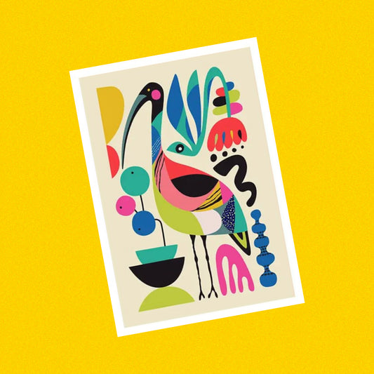 3 BIRDIES STUDIO- "Ibis" A5 Art Print