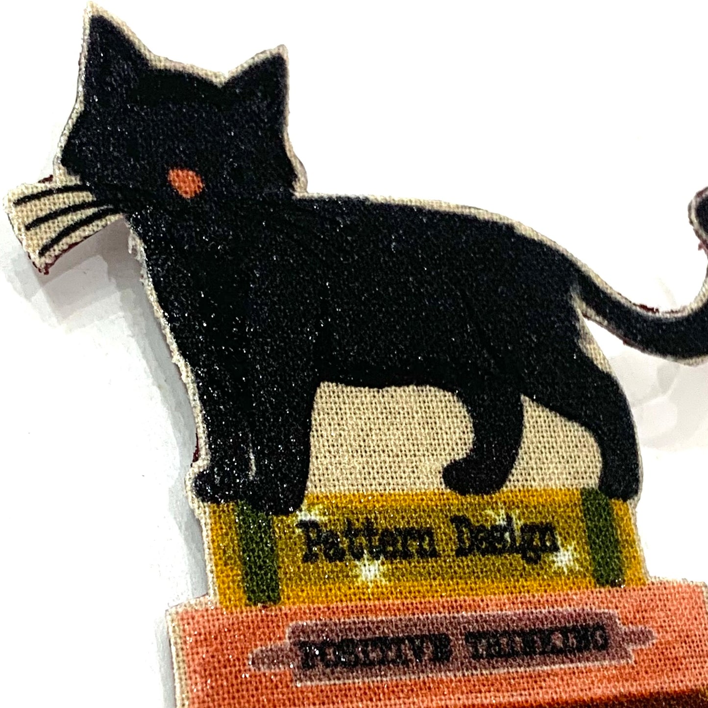 THIS BIRD HAS FLOWN- Black Cat- Literary Kitty Brooch