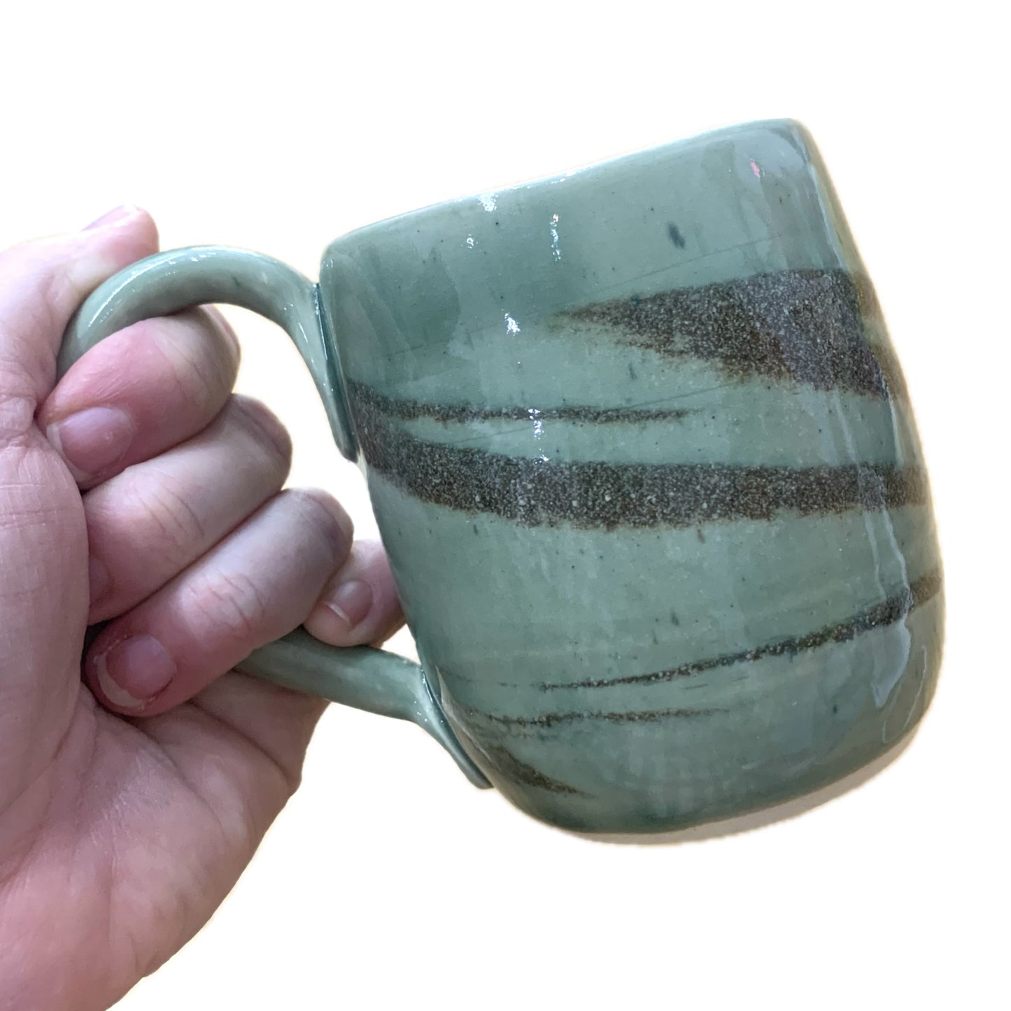 EARTH BY HAND- Green & Brown Swirl Mugs
