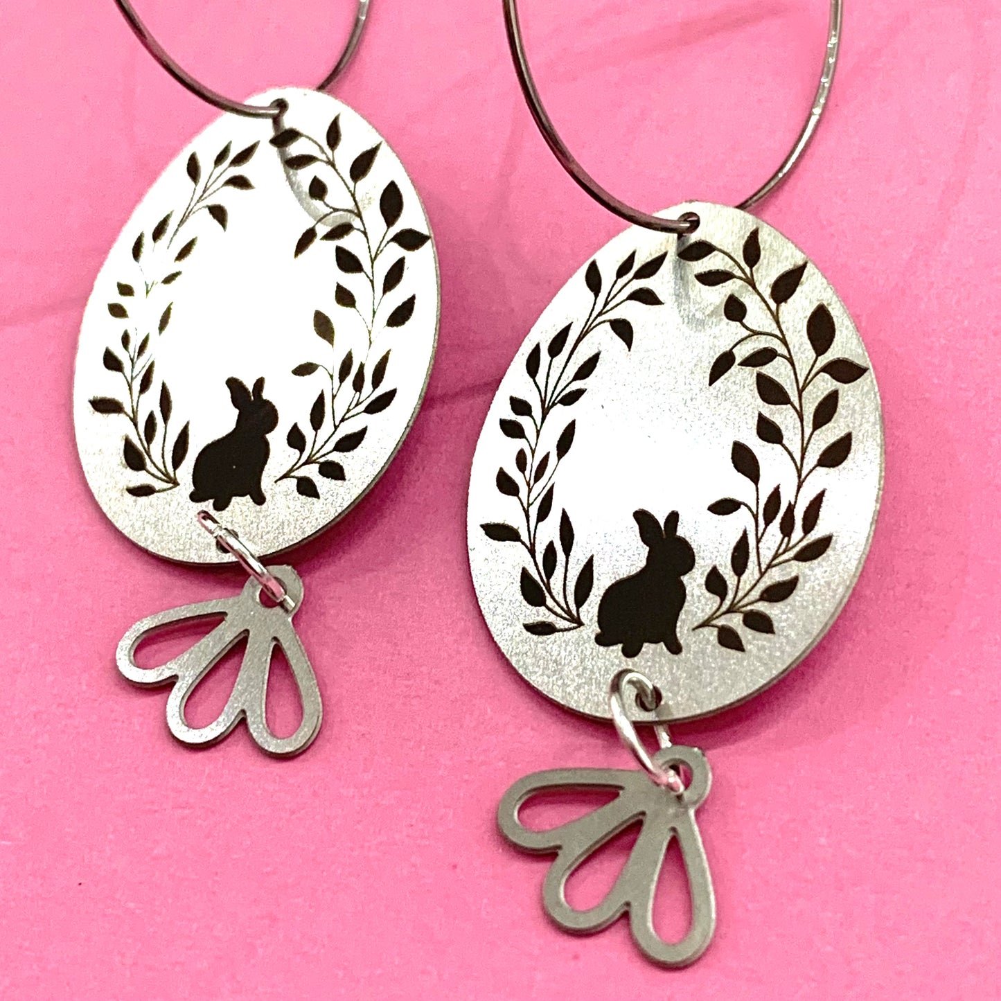 MAKIN' WHOOPEE - "Bunny Eggs" HOOP DANGLE EARRINGS