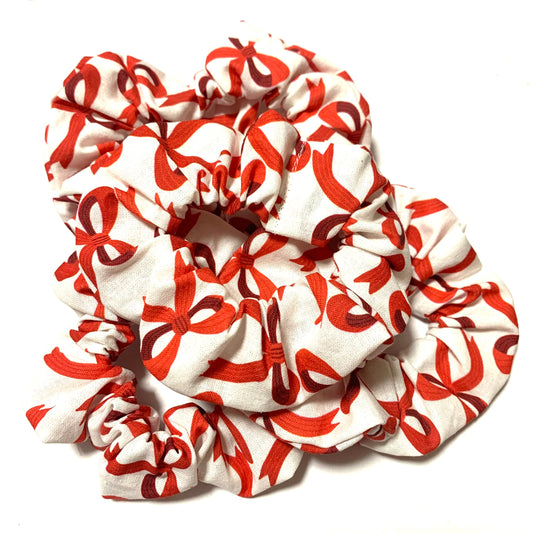 MUMMA WHOOPEE - Regular “Red Bows” CHRISTMAS SCRUNCHIES