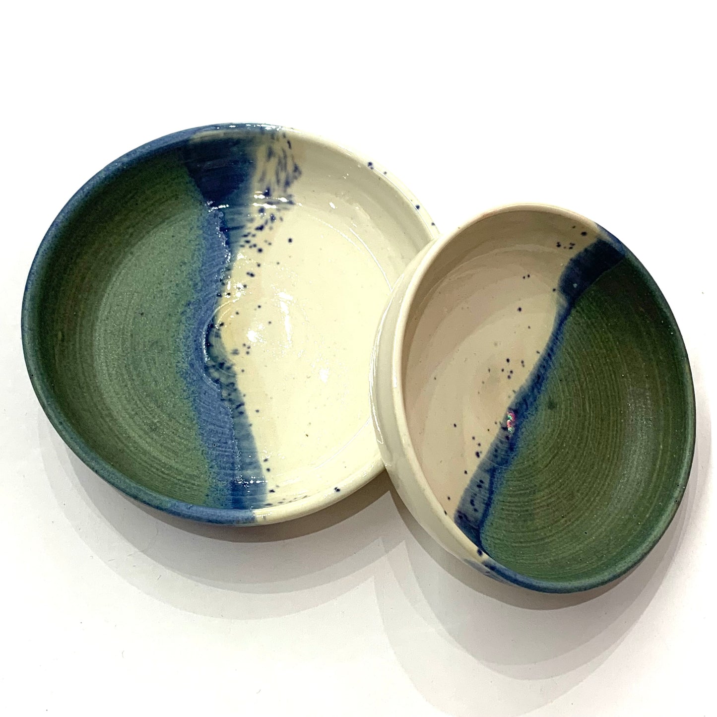 EARTH BY HAND- Set of 2 Tapas/Trinket Dishes- #3