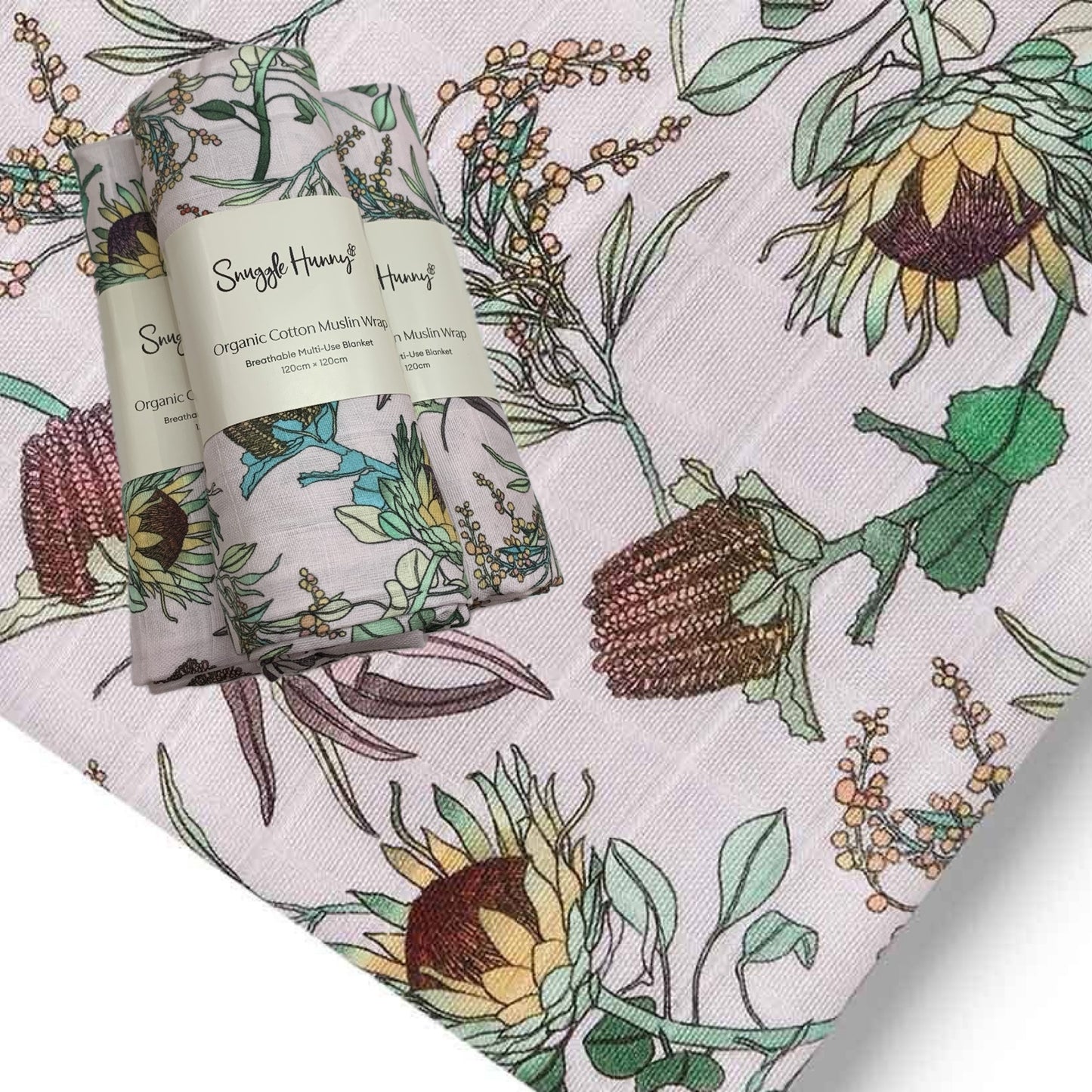 Snuggle Hunny- Banksia Organic Muslin Wrap