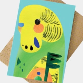 PETE CROMER - BUDGERIGAR GREETING CARD