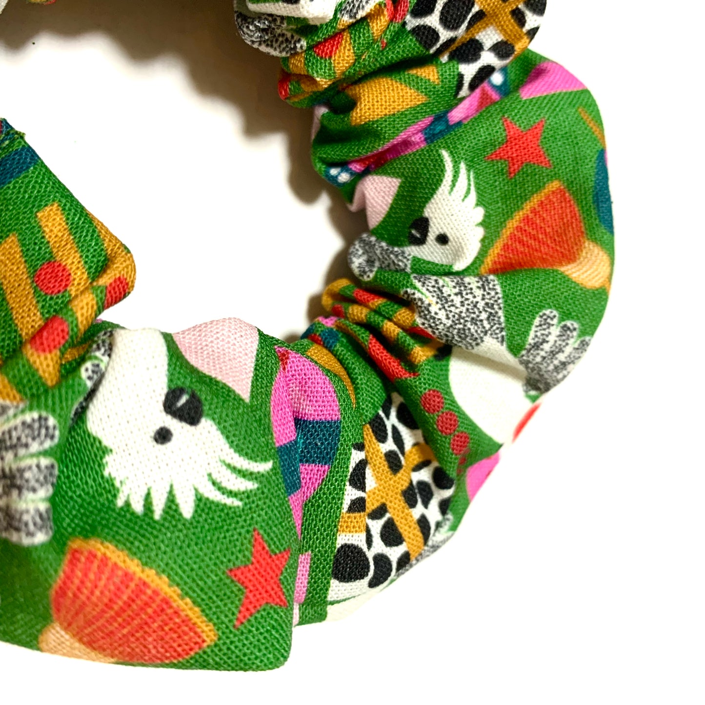 MUMMA WHOOPEE - Regular “Green Australiana” CHRISTMAS SCRUNCHIES