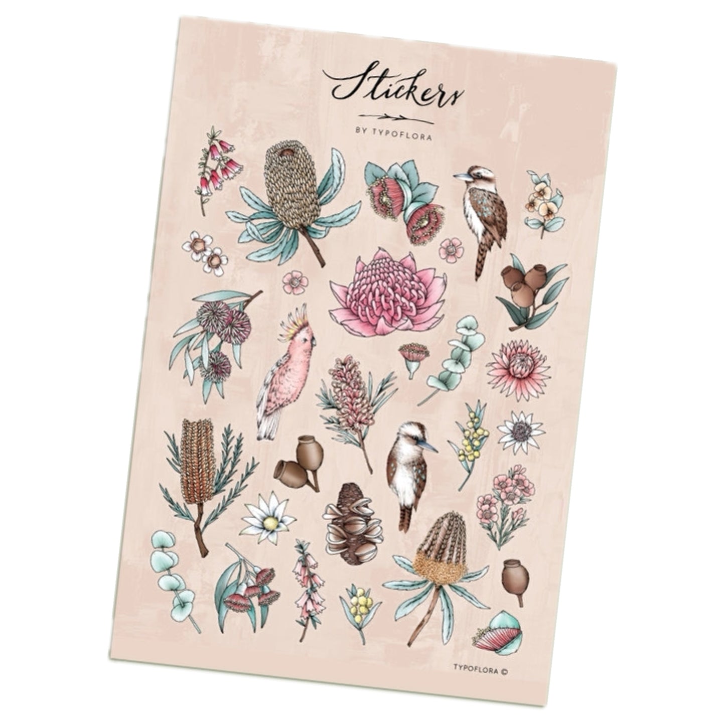 TYPOFLORA - Sticker Sheet - Australiana