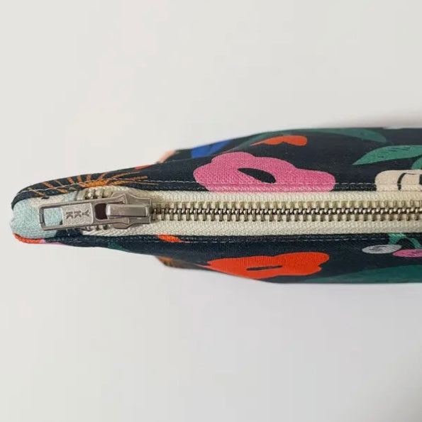 FABRIC DRAWER- Handmade Make-Up, Travel, Clutch Zip Purse - Floral Pop