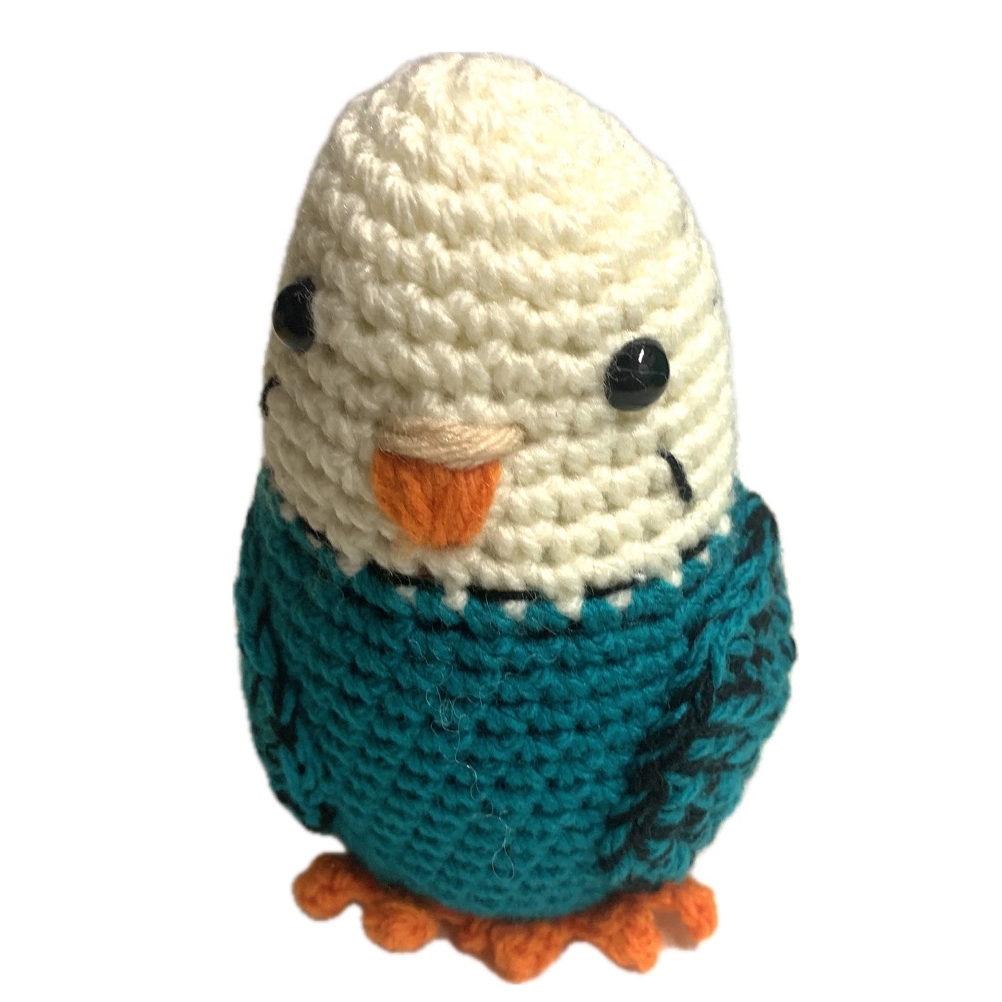 BEAKNITS- TURQUOISE CROCHETED BUDGIE