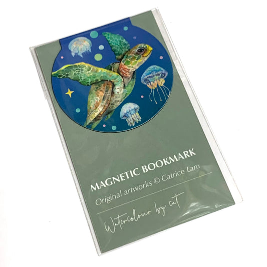 WATERCOLOURS BY CAT- Turtle- Australian Marine Animal Magnetic Bookmark
