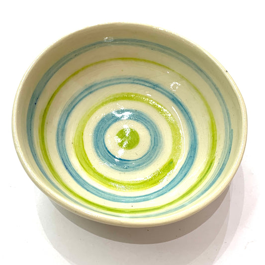 EARTH BY HAND- Line Dish #1- Lime/Blue